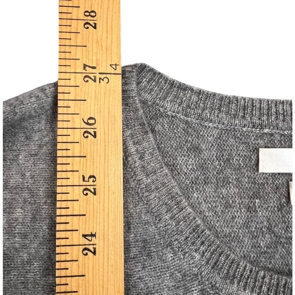 100% Cashmere Gray Sweater Women’s M Soft Luxury Crewneck Pullover - Picture 3 of 7